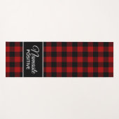Tapis De Yoga Rouge, Buffle Noir Plaid Yoga Mat 2 (Devant (Horizontal))
