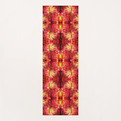 Tapis De Yoga Rouge Dahlia Fleur Abstraite Nature (Devant)