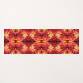 Tapis De Yoga Rouge Dahlia Fleur Abstraite Nature (Devant (Horizontal))