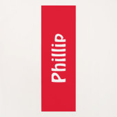 Tapis De Yoga Rouge et blanc moderne (Devant)