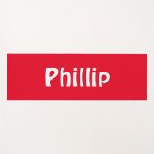 Tapis De Yoga Rouge et blanc moderne (Devant (Horizontal))