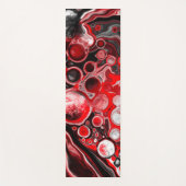 Tapis De Yoga Rouge, noir et Marbre blanc Fluid Art (Devant)