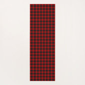 Tapis De Yoga Rouge Noir Plaid Rob Roy Tartan Monogramme initial (Dos)