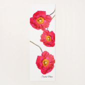 Tapis De Yoga Rouge rose moderne Poppies Fleur de Pavot (Dos)
