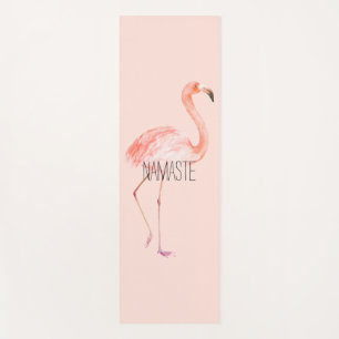 Tapis De Yoga Rougissent le Flamant rose rose de Namaste