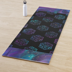 Tapis De Yoga RPG Pattern Blue PnP Tabletop Role Player Dice
