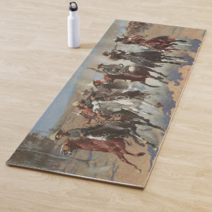 Tapis De Yoga Ruée vers le bois par Frederic Remington