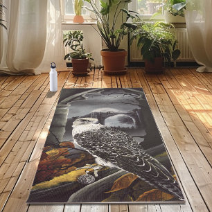 Tapis De Yoga Ruines Mystérieuses de la Lune Gothique d'Automne