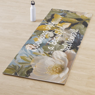 Tapis De Yoga Rustic Blooms des cadeaux de retraite personnalisé