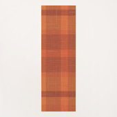 Tapis De Yoga Rustique Orange Automne Plaid Tartan (Devant)