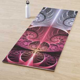 Tapis De Yoga Rythme cardiaque, art fractal de fantaisie surréal