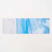 Tapis De Yoga Sable Bleu Ciel Clouds Design Modèle (Devant (Horizontal))
