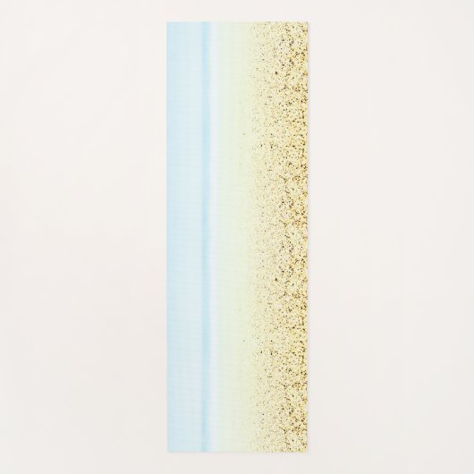 Tapis De Yoga Sable et mer Calme Côté (Devant)