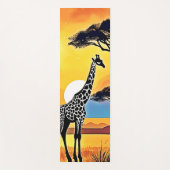 Tapis De Yoga Safari Sunset: Giraffe's Embrace (Devant)