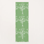 Tapis De Yoga Sage apaisant Vert Tranquille Floral Bio (Devant)