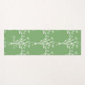 Tapis De Yoga Sage apaisant Vert Tranquille Floral Bio (Devant (Horizontal))