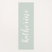Tapis De Yoga Sage Green Calligraphie Nom Yoga Mat (Devant)