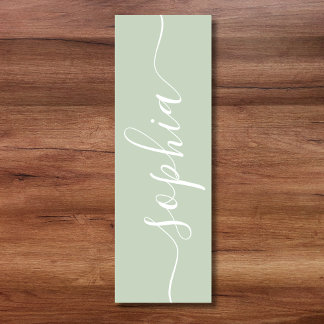 Tapis De Yoga Sage green gritten name minimalist