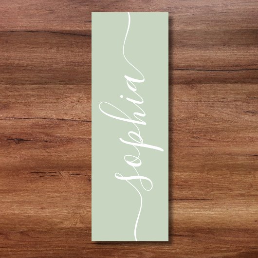Tapis De Yoga Sage green gritten name minimalist