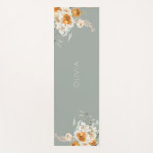 Tapis De Yoga Sage moderne Vert Floral Yoga Mat (Devant)