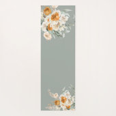 Tapis De Yoga Sage moderne Vert Floral Yoga Mat (Dos)
