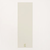Tapis De Yoga Sage vert monogramme initial simple (Devant)