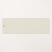 Tapis De Yoga Sage vert monogramme initial simple (Devant (Horizontal))