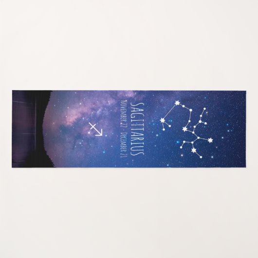 Tapis De Yoga Saggitaire | Personalized Zodiac Astrology (Devant (Horizontal))