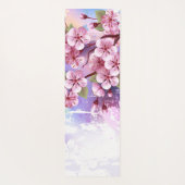 Tapis De Yoga Sakura rose sur la peinture Arrière - plan (Dos)