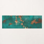 Tapis De Yoga Sarcelle et bronze (Dos (Horizontal))