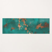 Tapis De Yoga Sarcelle et bronze (Devant (Horizontal))
