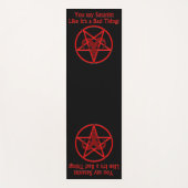 Tapis De Yoga Satanist Bad Thing Dark Humour Chèvre Pentacle (Devant)