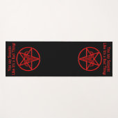 Tapis De Yoga Satanist Bad Thing Dark Humour Chèvre Pentacle (Devant (Horizontal))