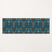 Tapis De Yoga scandinave géométrique coloré (Devant (Horizontal))