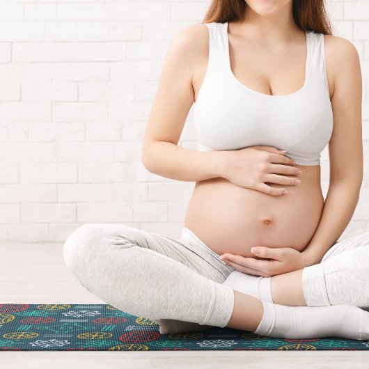 Tapis De Yoga scandinave géométrique coloré