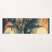 Tapis De Yoga Scandinave Rétro Maison de montagne (Devant (Horizontal))