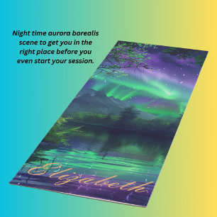 Tapis De Yoga Scène nocturne d'Aurora Borealis