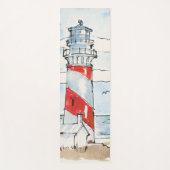 Tapis De Yoga Scène rouge et blanche de phare (Devant)