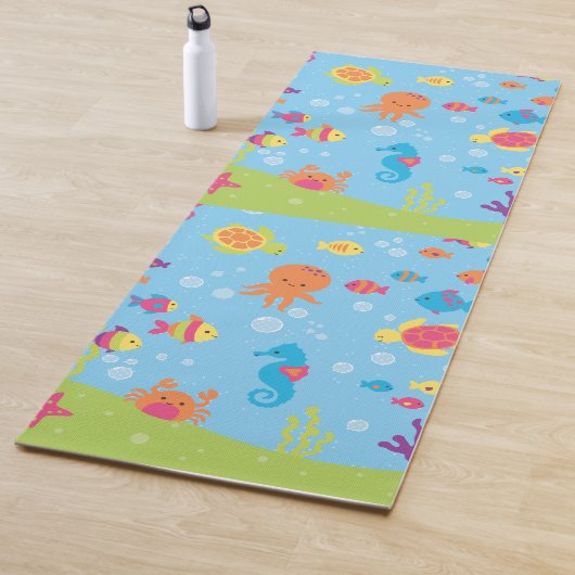 Tapis De Yoga Scène sous-marine mignonne (En situation)
