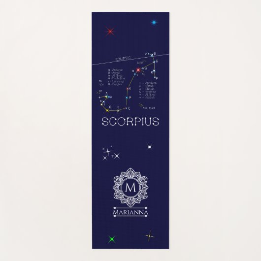 Tapis De Yoga Scorpie Constellation Zodiaque (Devant)