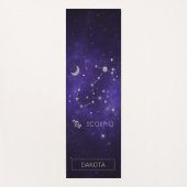 Tapis De Yoga Scorpion violet zodiaque | Horoscope d'astrologie  (Devant)
