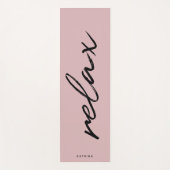 Tapis De Yoga Script chic "Relax" rose pâle