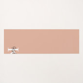 Tapis De Yoga Script de monogramme rose vierge moderne (Dos (Horizontal))