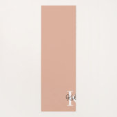 Tapis De Yoga Script de monogramme rose vierge moderne (Dos)