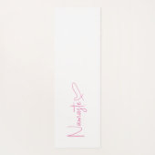 Tapis De Yoga Script de Namaste rose et blanc Coeur réversible (Dos)