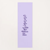 Tapis De Yoga Script de nom personnalisé violet (Devant)
