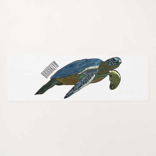 Tapis De Yoga Sea turtle cartoon (Dos (Horizontal))
