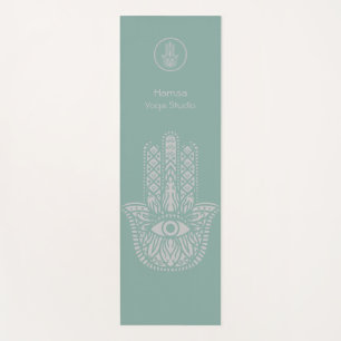 Tapis De Yoga Seafoam Green Yoga Studio Hamsa personnalisable