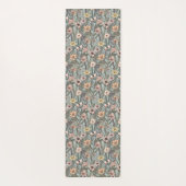 Tapis De Yoga Seafoam Pink Yellow Retro Wildflower (Dos)