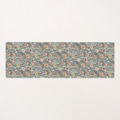 Tapis De Yoga Seafoam Pink Yellow Retro Wildflower (Devant (Horizontal))
